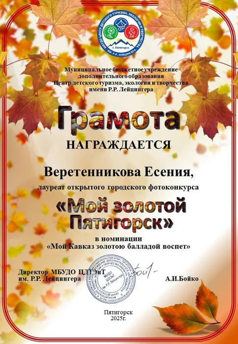 4 Веретенникова Есения